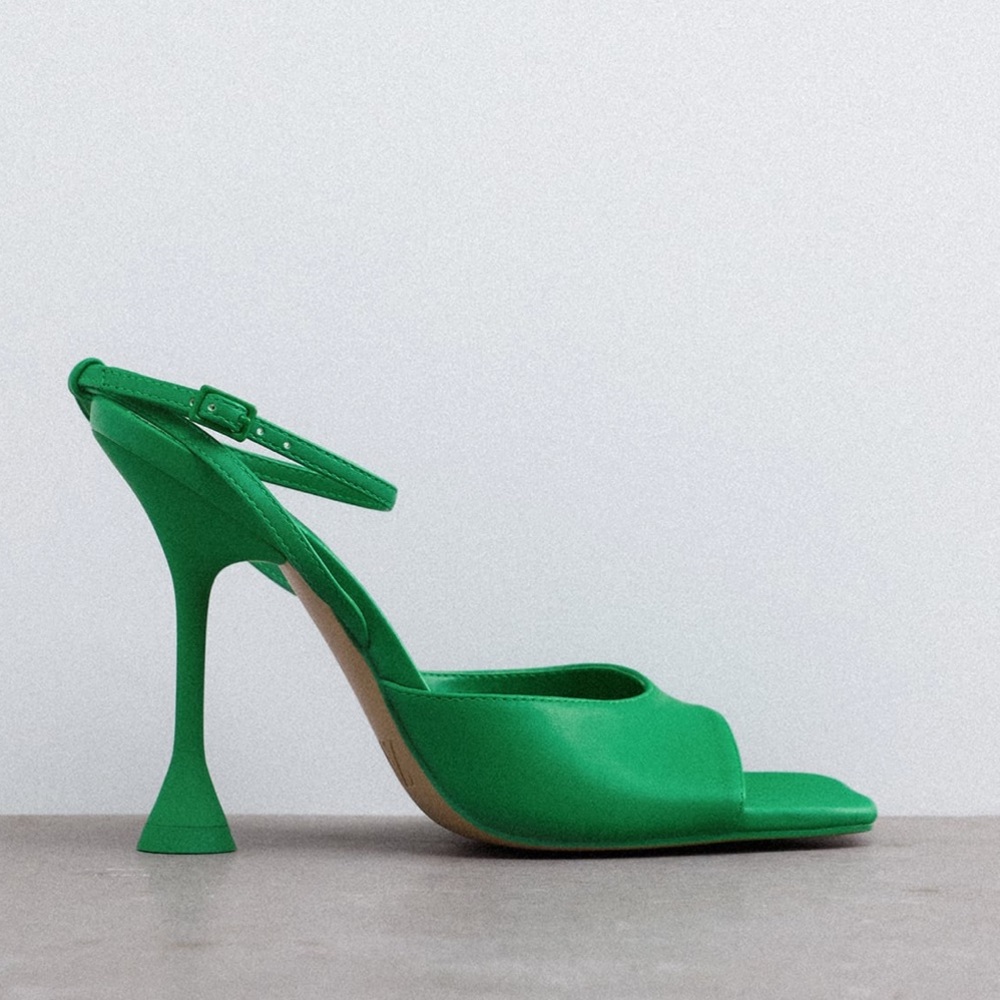 Zara green heels